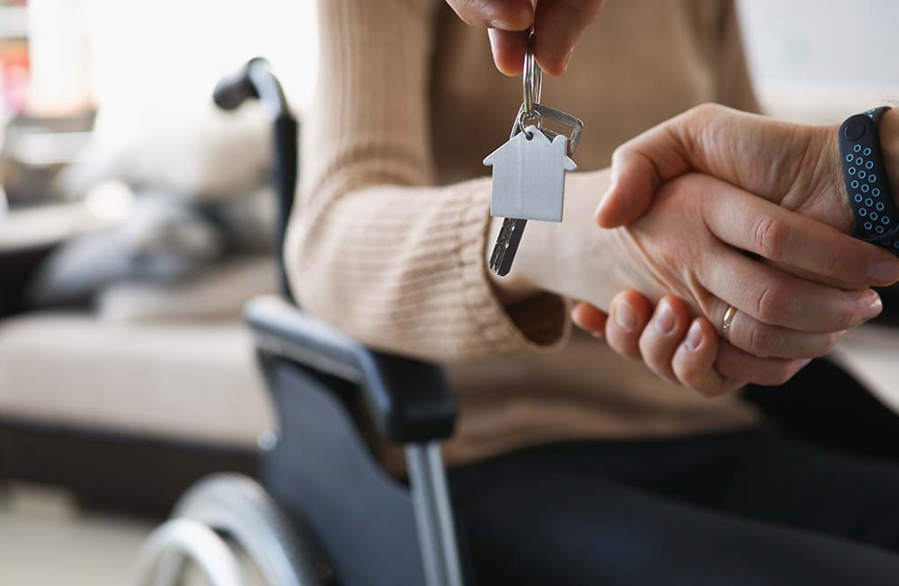 a key given to a disabled home owner